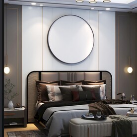 卧室装饰画 挂画样机 效果图 