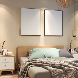 卧室装饰画挂画样机效果图设计