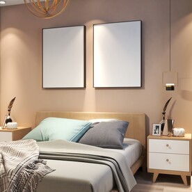 卧室装饰画挂画样机效果图设计