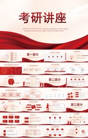 红色大气考研讲座PPT模板