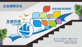 企业风采楼梯文化墙