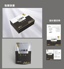 茶叶包装效果图和平面图 