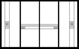高清分层透明底推拉门打印图