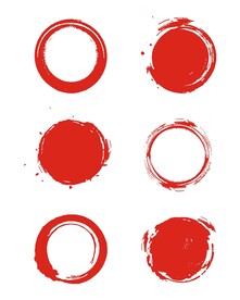 矢量中国风中式圆形印章公章