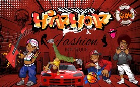 街头嘻哈涂鸦工装背景墙图片