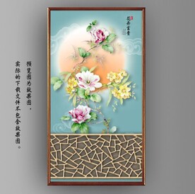 新中式花开富贵花鸟国画装饰画