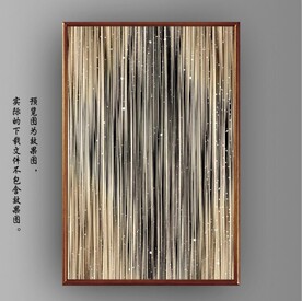 抽象金色条纹玄关装饰画