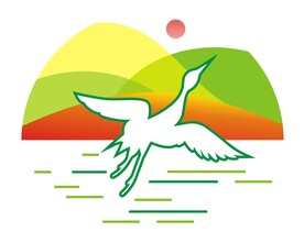 中国风创意古典山纹祥云纹飞鹤