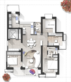 户型图 家配图 洋房图图片