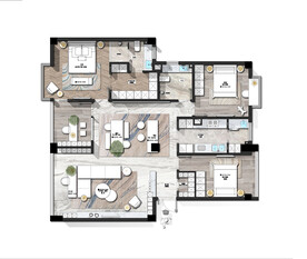 户型图 家配图 洋房图图片