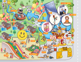 卡通导览分层可编辑