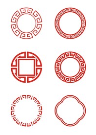 中国风中式回纹花纹古典边框