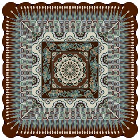 敦煌莫高窟盛中唐团花纹藻井 