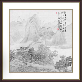中堂水墨画