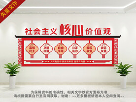 社会主义核心价值观背景墙
