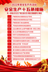 安全生产十五条措施