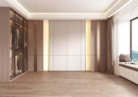 现代卧室 空场景 