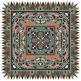 敦煌壁画盛唐叶形瓣莲花纹藻井