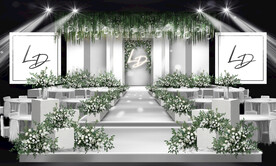 白色系婚礼仪式区