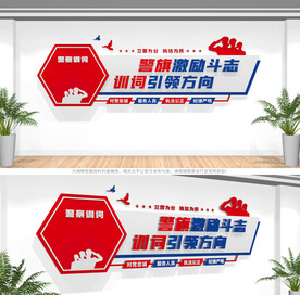 警察训词文化墙