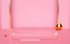 粉色C4D建模电商展台含JPG