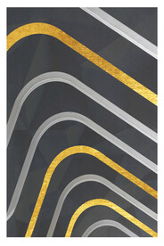 轻奢装饰画 曲线抽象画