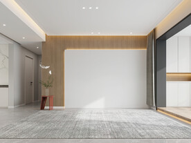 现代极简 轻奢客厅 空场景