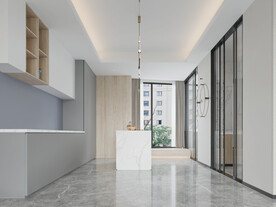 现代极简 轻奢餐厅 空场景