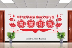 廉洁医院文化墙