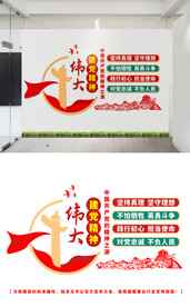 伟大建党精神文化墙