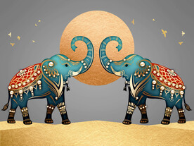 轻奢装饰画 大象