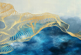 轻奢装饰画 线条 网状