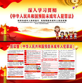预防未成年人犯罪法展板