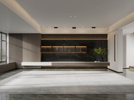 现代极简 轻奢客厅 空场景