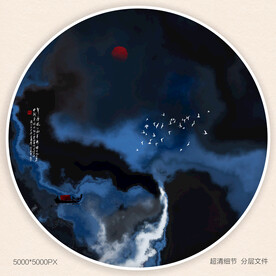 中国风玄关意境装饰画