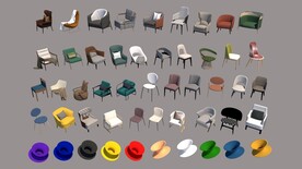 单人沙发SU模型