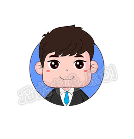 卡通白领男孩头像版