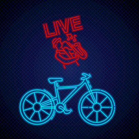 自行车霓虹灯