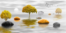 轻奢装饰画 石头