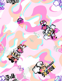 卡通   字母   迷彩