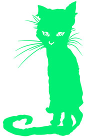 数码卡通猫裁片