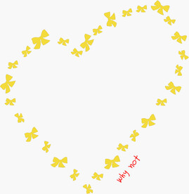 数码裁片定位爱心蝴蝶结