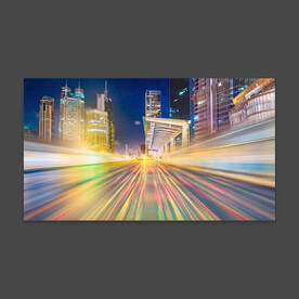 五光十色的城市公路动画视频素材