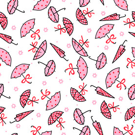 数码卡通雨伞蝴蝶结