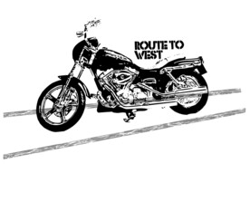 数码摩托车裁片