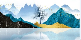 轻奢装饰画 新中式山水画