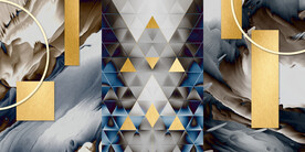 轻奢装饰画 几何抽象图