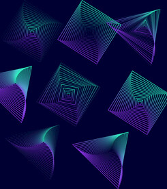 旋转几何线条形状