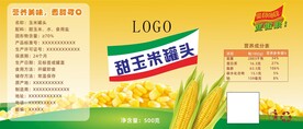 玉米罐头标签