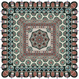 敦煌莫高窟盛唐团花纹藻井图案